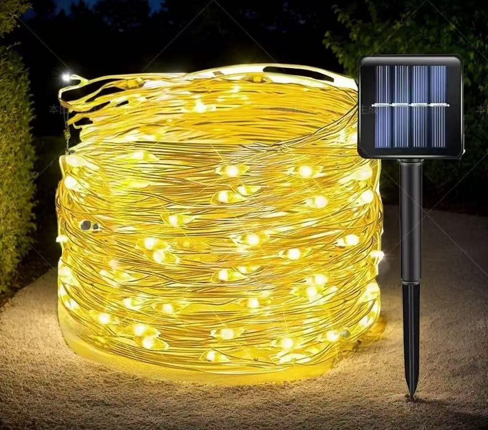 Solar String Lights Outdoor Waterproof Solar Fairy Lights 8 Modes Solar Christmas Lights for Garden Patio Wedding Decorations