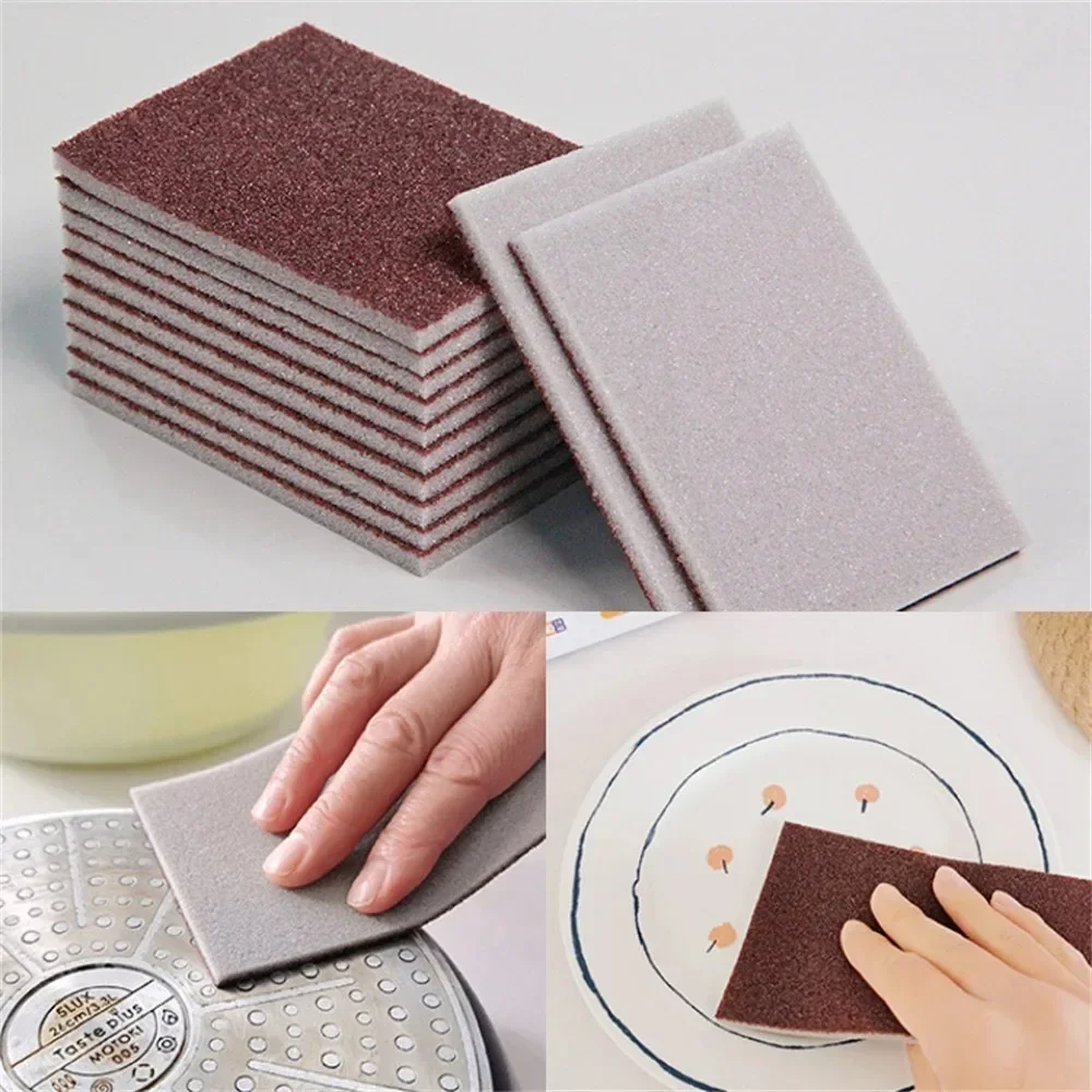 5/10 Pcs Useful Things for Kitchen Gadgets Cleaning Sponge Scouring Pad Silicon Carbide Brush Utensil Tools Home Supplies Garden