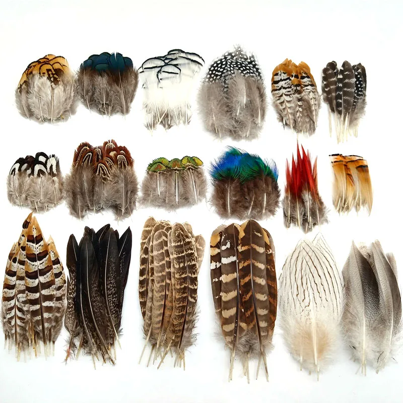 Natural Peacock Pheasant Feather Ostrich Turkey Plumes for Needlework Headdress Small Table Center Handicraft Decor Accessories