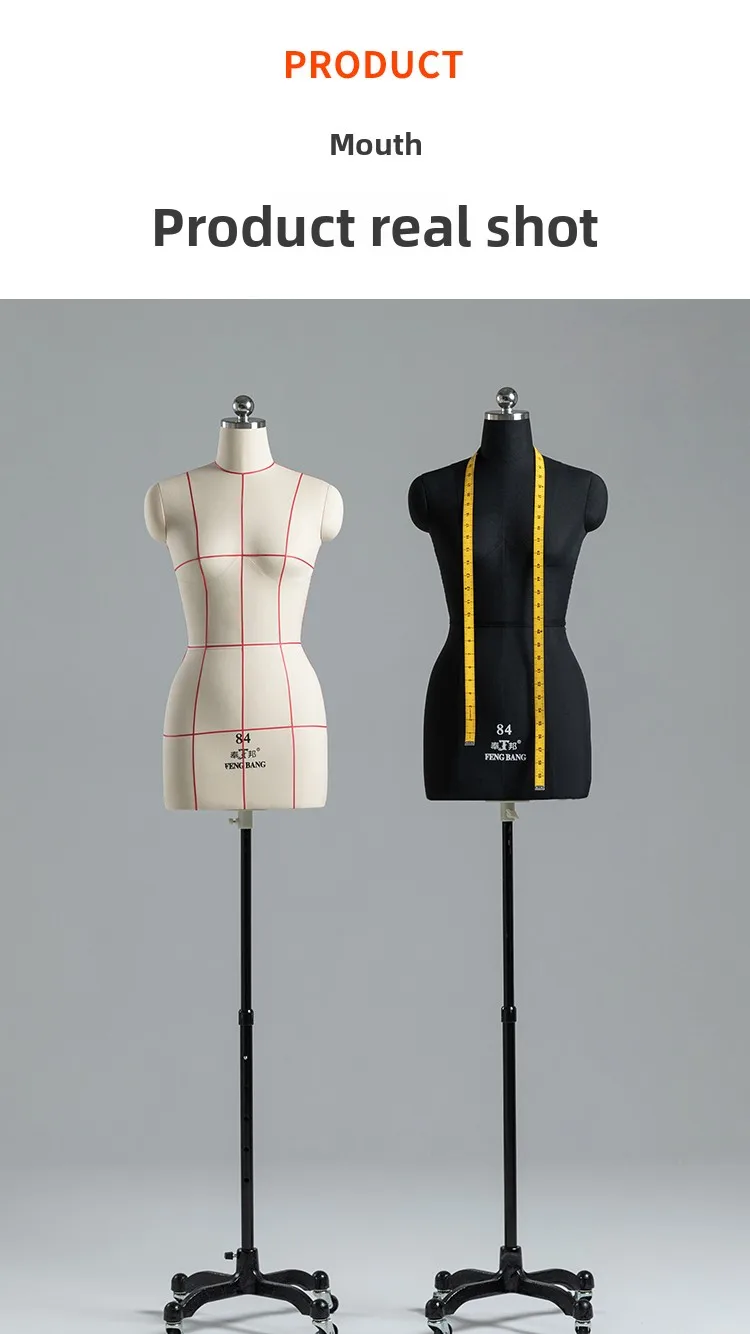 Female Dress Form Mannequin Body for Draping Tailoring Pattern Making Custom Sewing Model Display Stand for Women’s Clothing