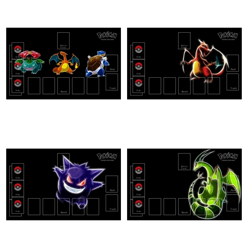 

PTCG Pokemon Battle Plate Game Tablecloth Duel Mat Charizard Bulbasaur Animation Characters Classics Anime Collection Cards Toy