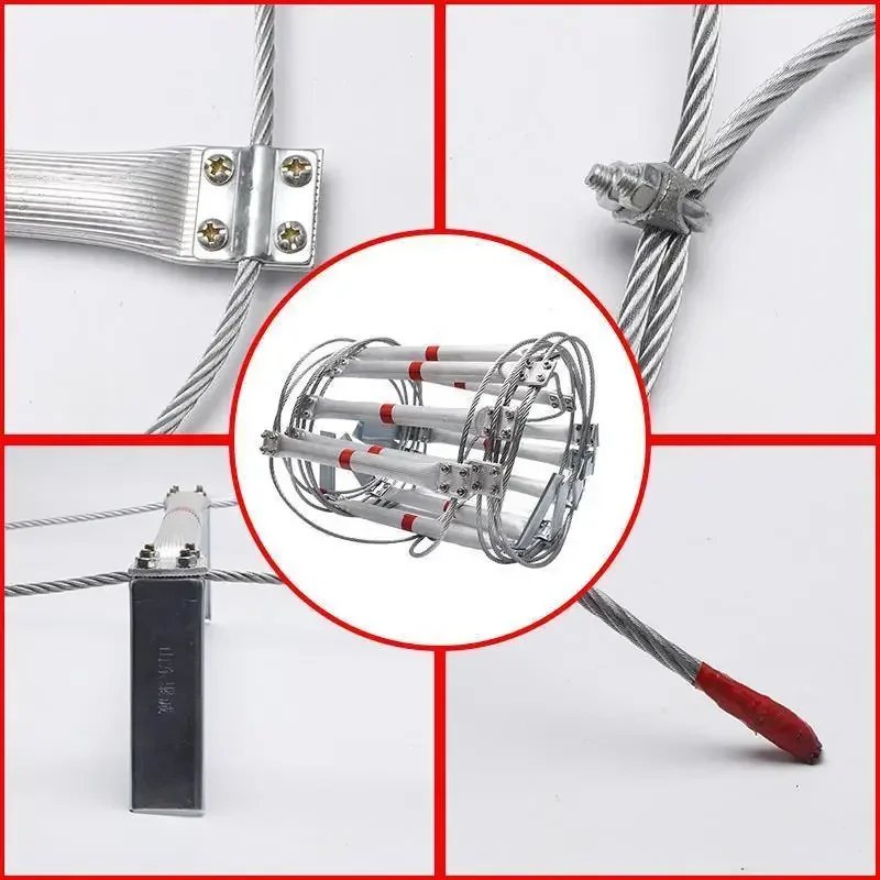 10m Aluminum Alloy Soft Ladder Training Rope Fire Ladder Household Escape Fire Rescue Wire Rope