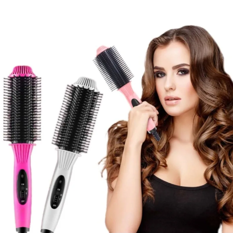 

Multifunctional Electric Hair Curler/straightener 2in1 Anti-scald Irons Straightening Curling Heating Brush Styling Tools