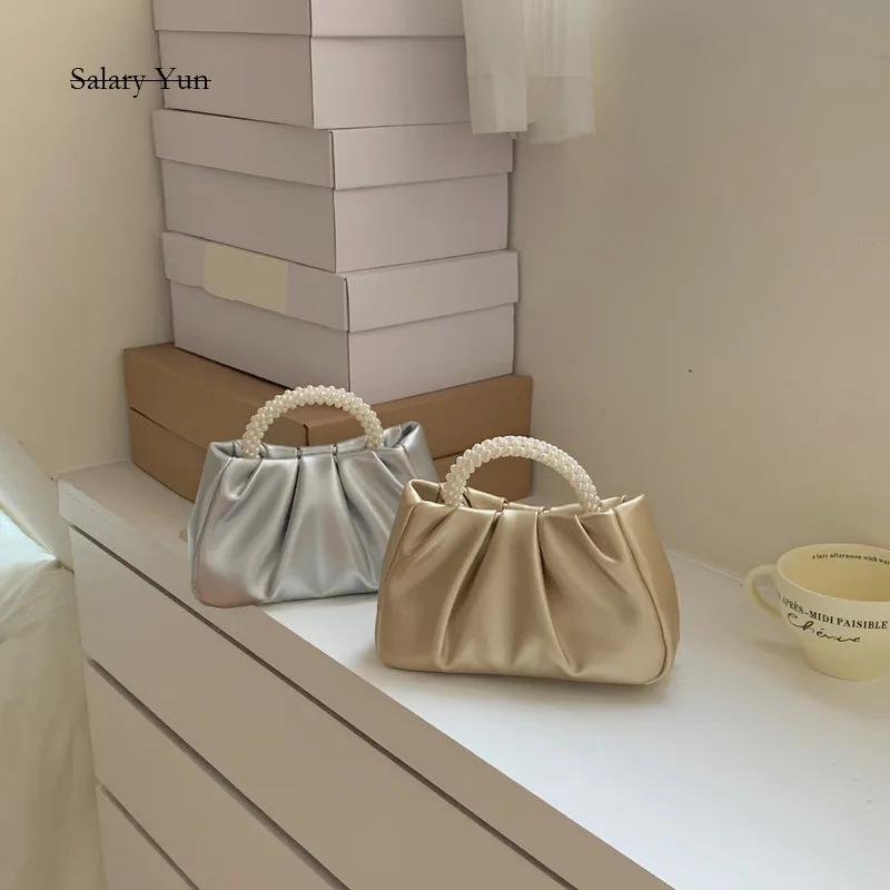 

2024 New Fashion Beaded Bing Women's Handbag Women's Folded Crossbody Bag Versatile Casual Women's Shoulder Bag