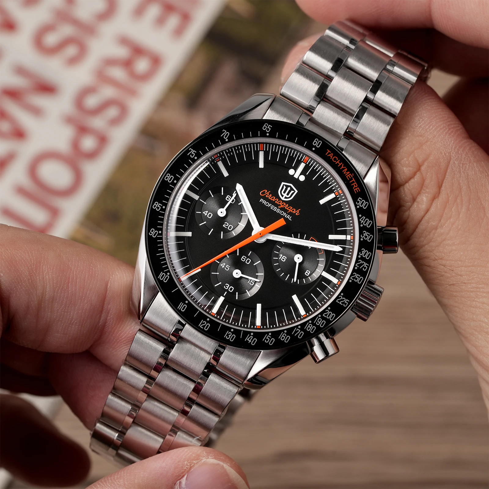 Watchdives WD1863 Mechanical Quartz Watches Black Spaces VK63