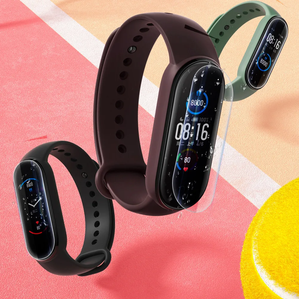 12-3Pcs Full Curved Hydrogel Film For Xiaomi Mi Band 7 Screen Protector  Miband 7 Band7 MiBand7 NFC Wristband Soft Film Not Glass