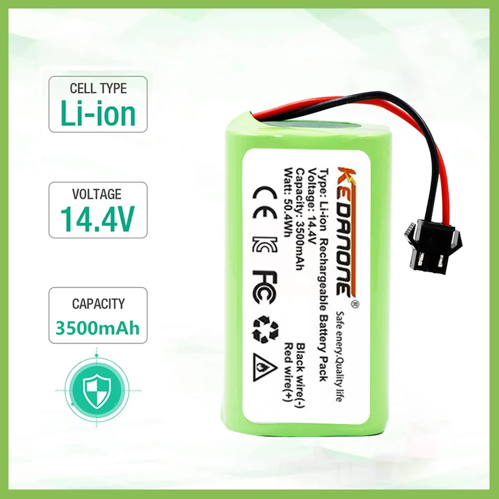

NEW 14.4V 3500mAh For 14.4V ILIFE A4 A4s V7 A6 V7s Plus Robot Vacuum Cleaner Battery ILife 4S1P Full Capacity Li-Ion