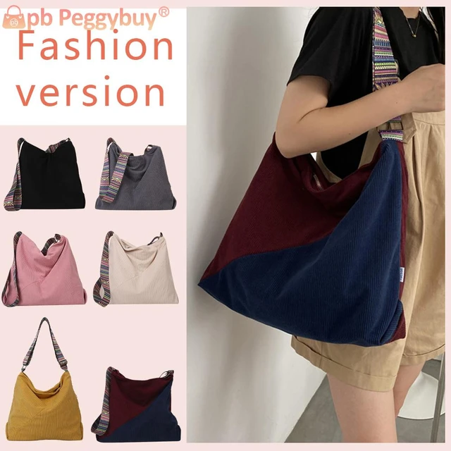 Fashion Women Shoulder Bag Winter Cotton Quilted Tote Handbag Female Nylon  Large Capacity Crossbody Bag Retro Belt Handbag 2022