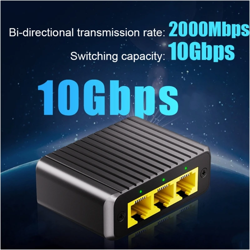 기가비트 이더넷 분배기는 여러 장치 홈 오피스 및 기숙사 사용을 위해 1000Mbps 고속 데이터 전송을 지원합니다.