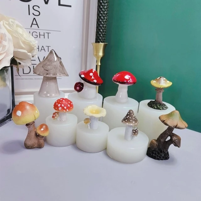 3D Mushroom Silicone Mold DIY Scented Candle Plaster Handmade Soap Mould  Chocolate Candy Cake Decoration Molds