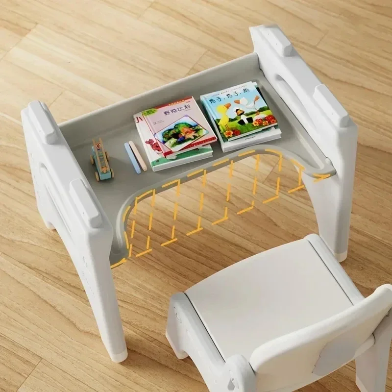 Children Furniture Study Table for Kids Plastic Home Kindergarten Game Learning Table Kid's Desk and Chair Set Toy Desk