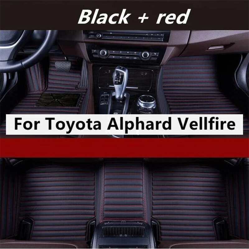 

Поперечные зернистые автомобильные коврики под заказ для Toyota Alphard Vellfire, автомобильные аксессуары, коврик для ног