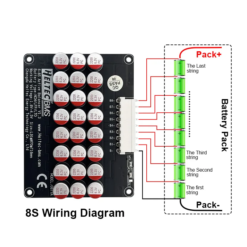 5A battery cell balance module 4s 3S 5S 6S 7S 8S 12S 13S 16S 20S 21S for Ternary