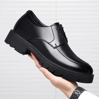 Chaussures d'Été et d'Automne en Cuir pour Homme, Rehaussantes, Hautes, Ajourées, pour Tenue d'Affaires, 8 à 10cm 2