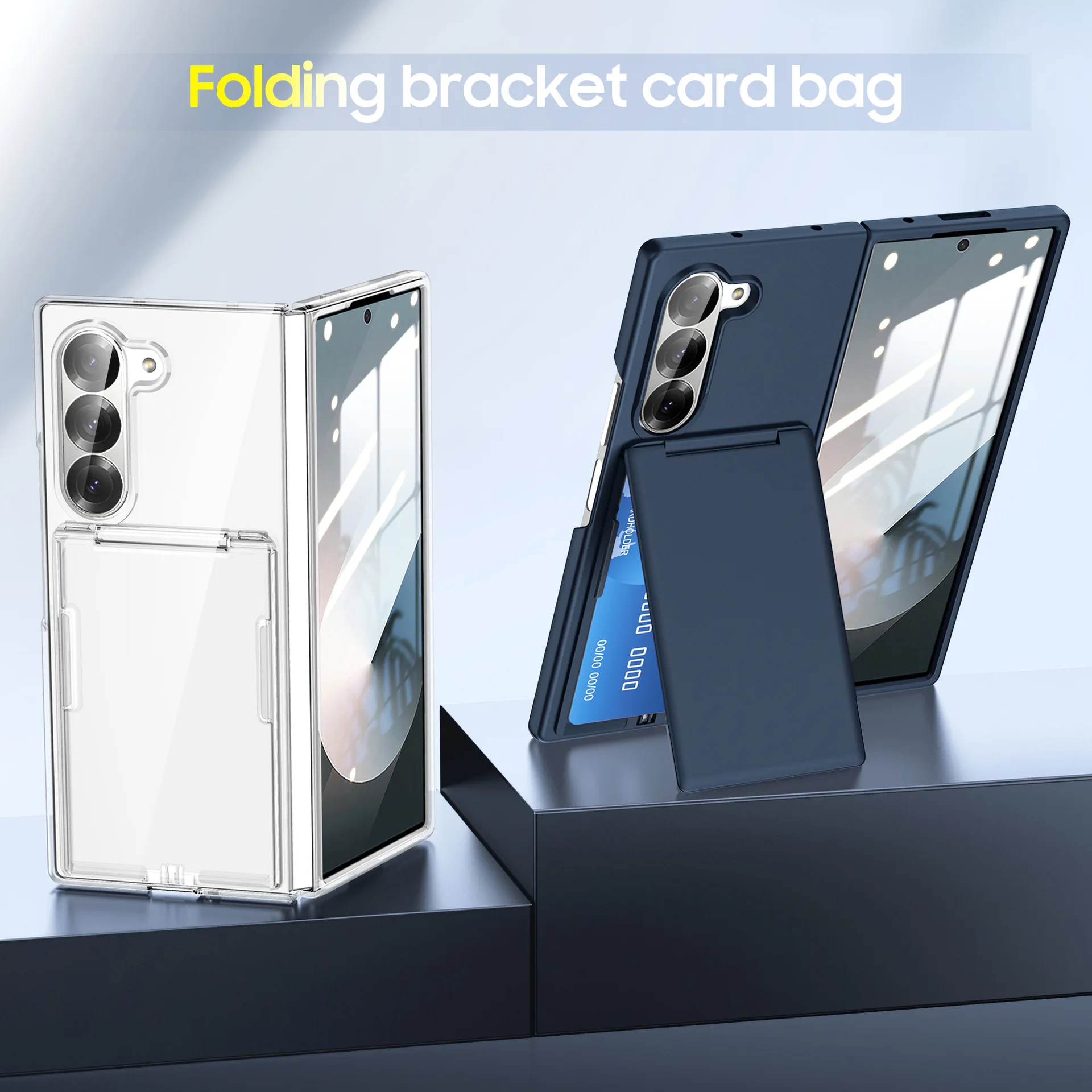Sleek Card Holder Case - Fashionable Anti-Knock PC Cover