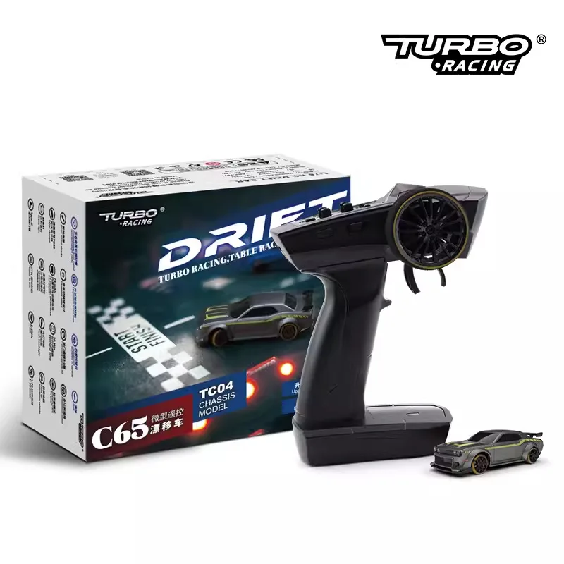 Turbo Racing New 1:76 C65 Drift Car Mini Rc Desktop Lcd