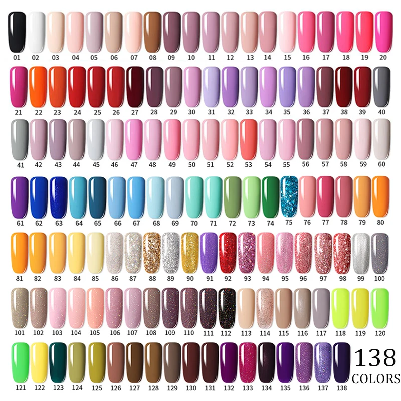 LILYCUTE 7ml Nail Gel Polish Semi Permanent Gel Varnish Base Top Coat UV LED Gel Varnish Soak Off Nail Art Gel Nail Polish