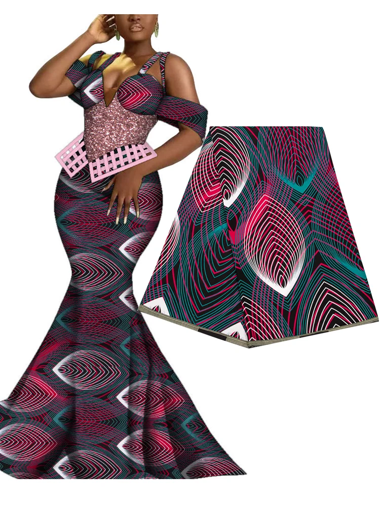 Royal Ankara African Fabric Printed Real Wax Loincloth Top Quality 100% Cotton Sewing Material For Dress Handmade Crafts DIY