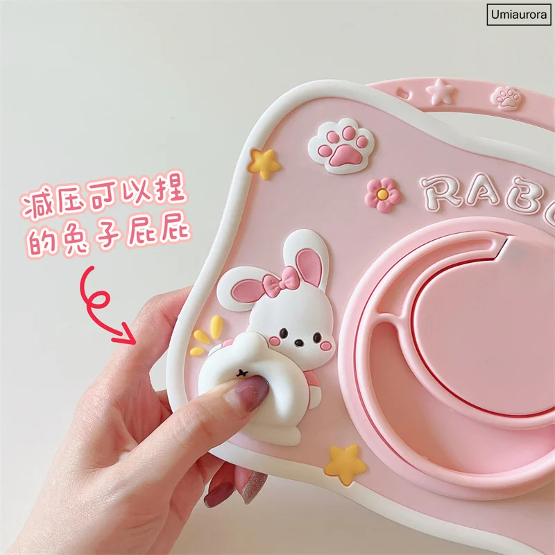Kids Silicone Cartoon Hand Ring Suporte Capa para Ipad Air 9.7 Mini Pro 10.5 11 7th 8th ° 102 10 ° Gen 109 2023 - Imagem 6