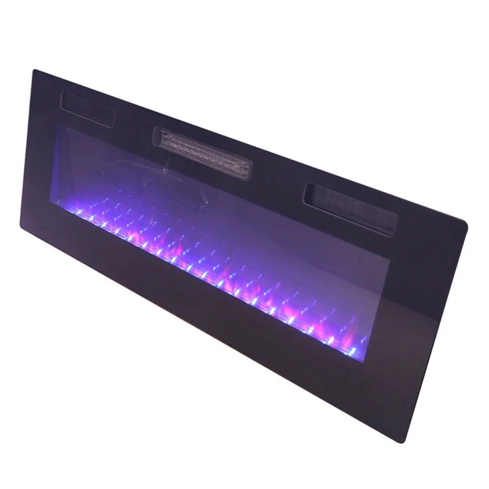 Electric Fireplace Wall Recessed Mounted LED Decorative Fireplace Wood Insert 60inch/152cm Fire Place Heater for RV Home Hotel