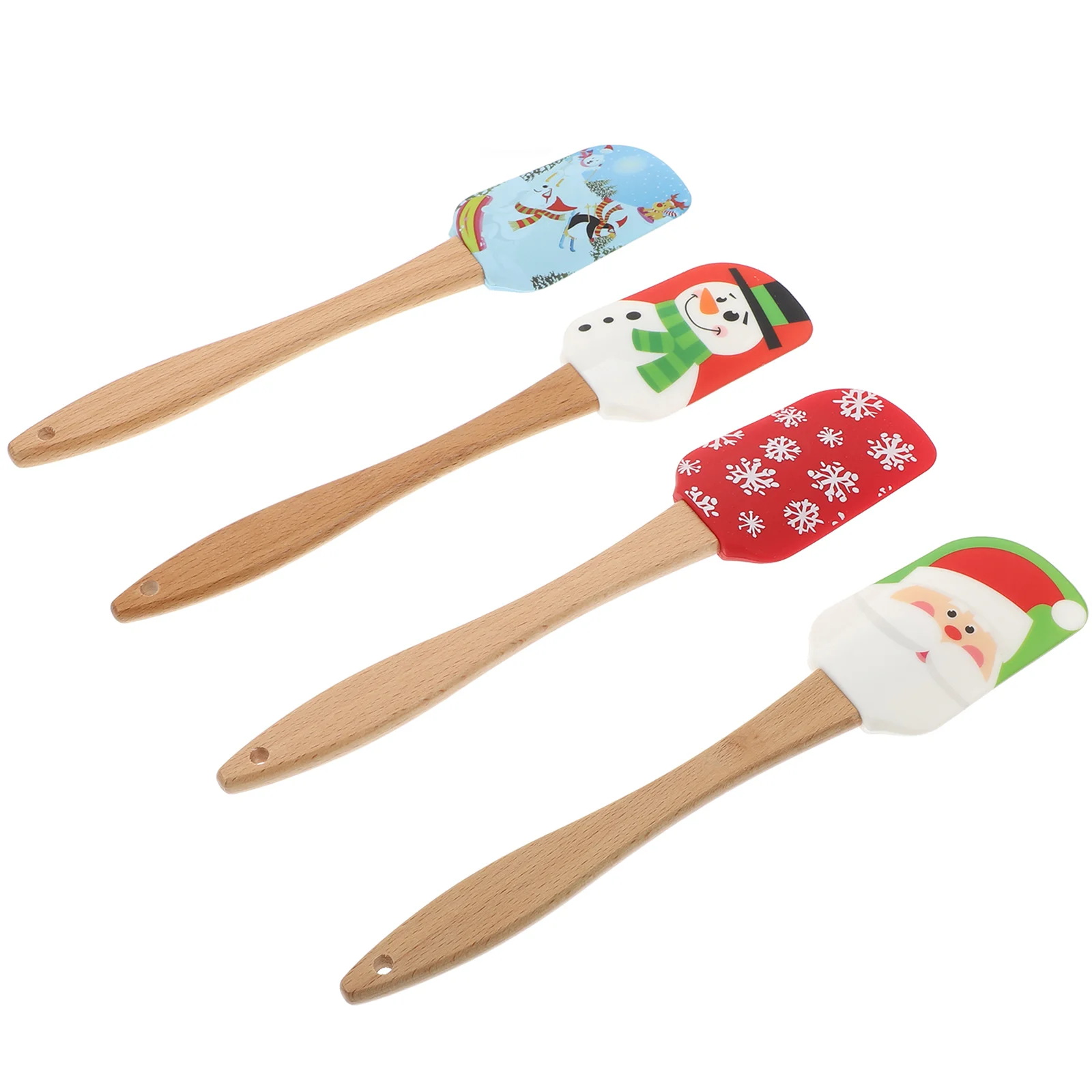 

Christmas Baking Tools Cake Spatulas Adorable Cream Scrapers Bakging Spatulas Christmas Cream Scrapers Kitchen