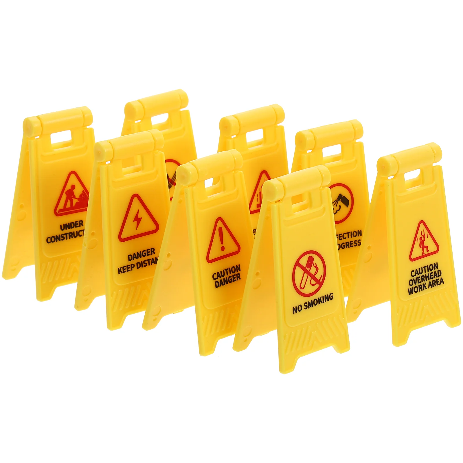 

8 Pcs Sand Table Parking Scene Warning Sign Child Kids Toys Abs Miniature Traffic