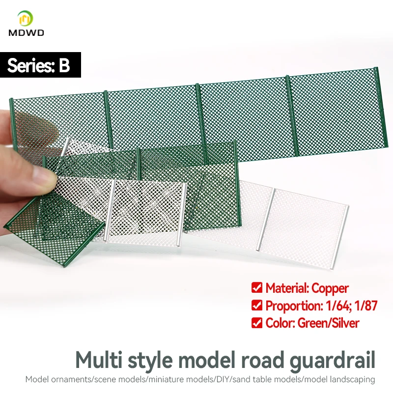 1/64 미니어처 펜스 모델 펜스 배리어 네트 모델 레이싱 펜스 마이크로 랜드스케이프 펜스 샌드 테이블 펜스 DIY 액세서리