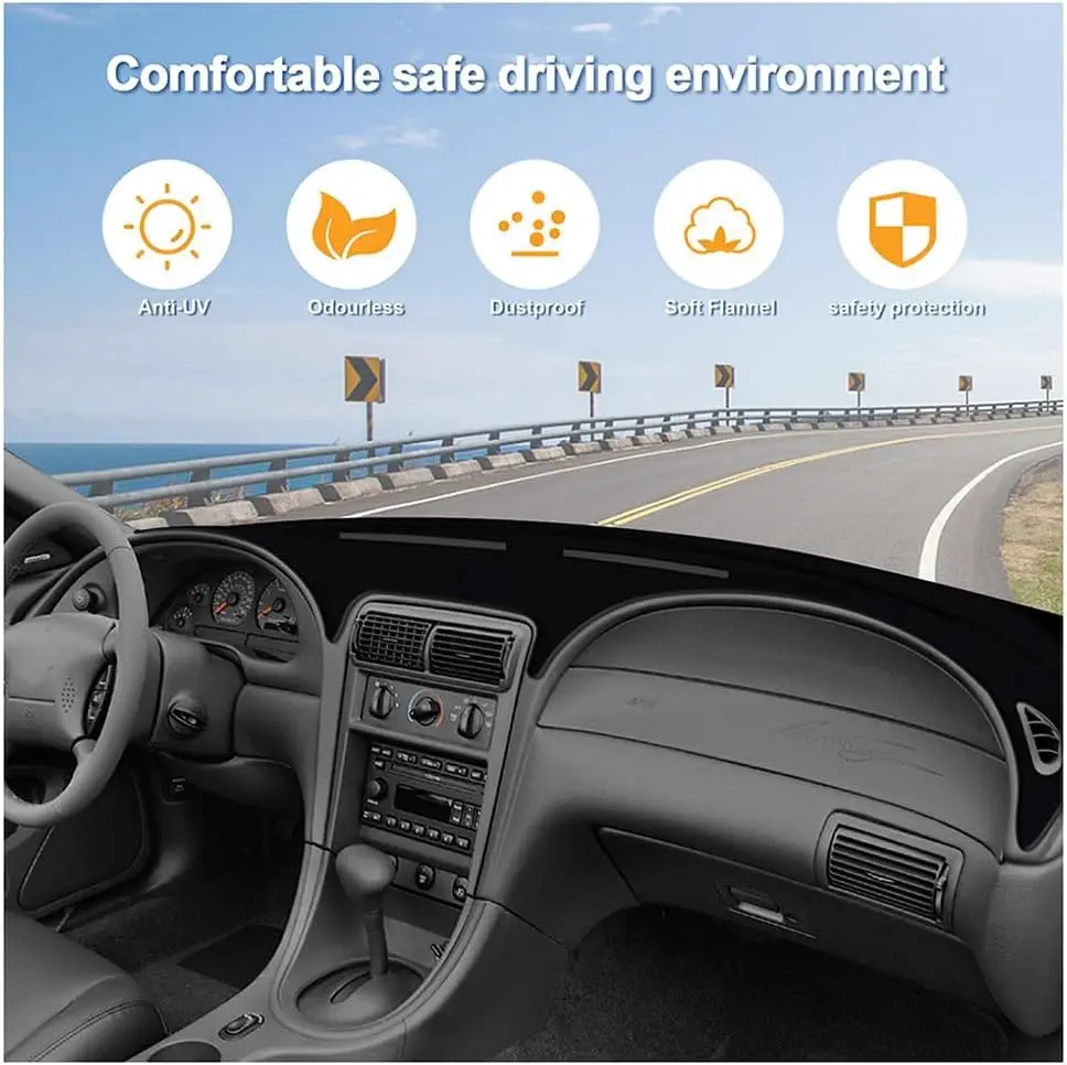 Premium Dash Cover Mat - Sunshade Glare & UV Protector