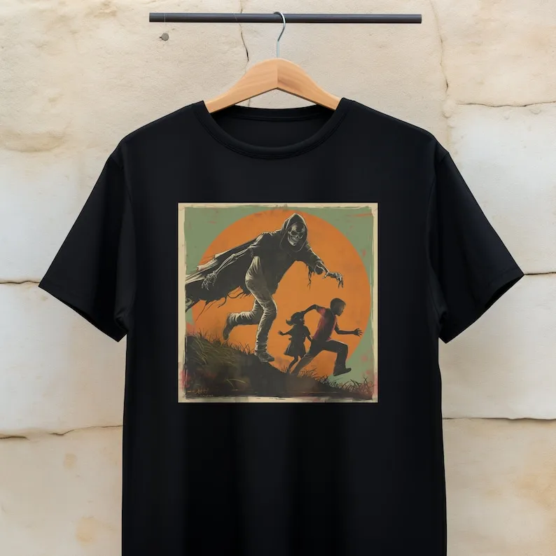 Retro Haunted Horror Vintage Skeleton Tee