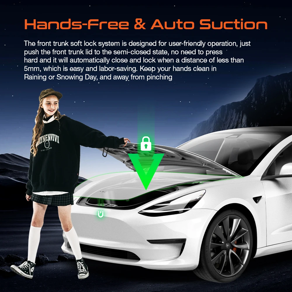 HEBERUCK Power Frunk Per Tesla Model Y - Chiusura Automatica Elettrica Per Bagagliaio Anteriore - Foto 13