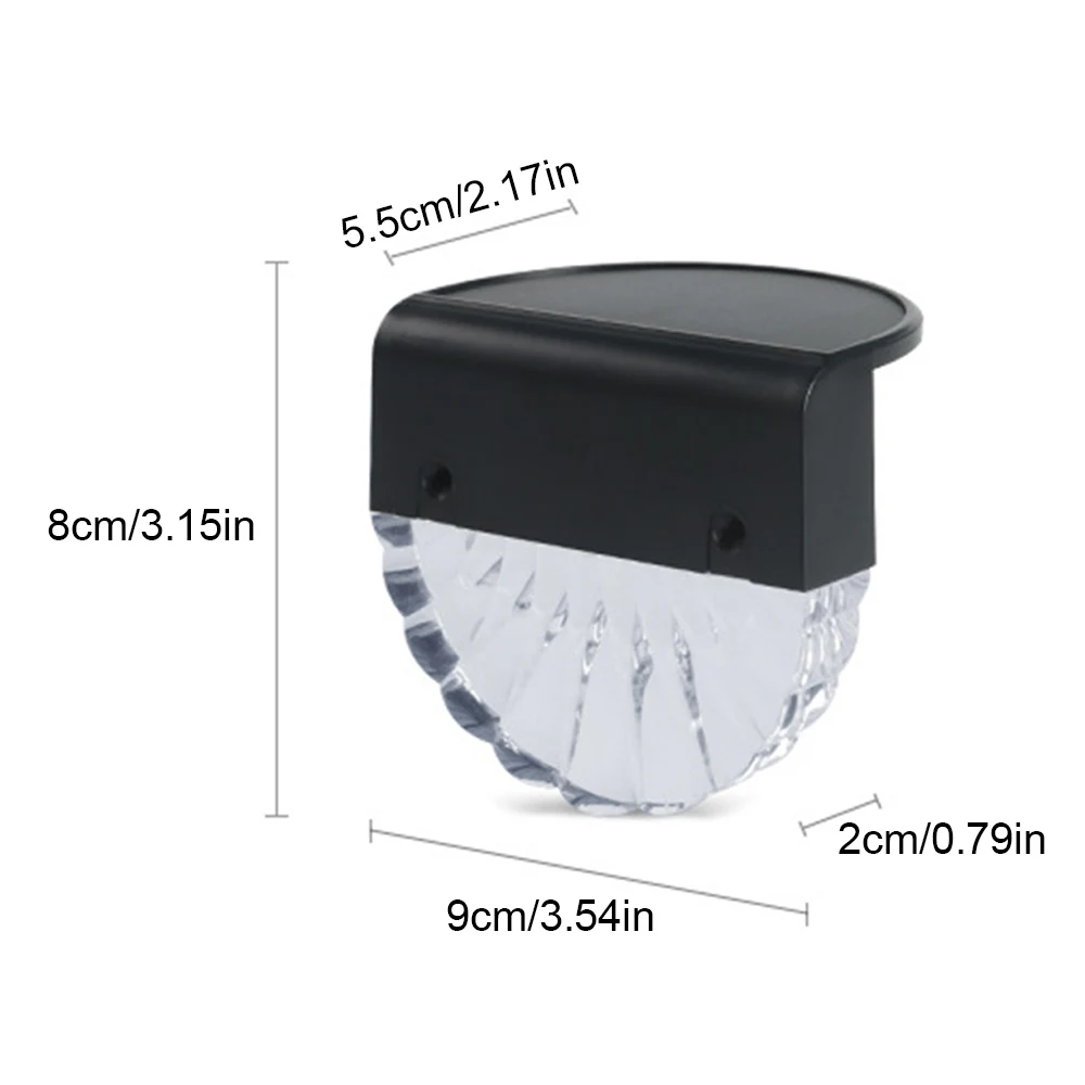 4PCS saules gaismas āra ūdensnecaurlaidīgs LED saules enerģijas dārza apgaismojums terases kāpņu klāja dārza dekorēšana āra žogs saules gaisma_voghion.com
