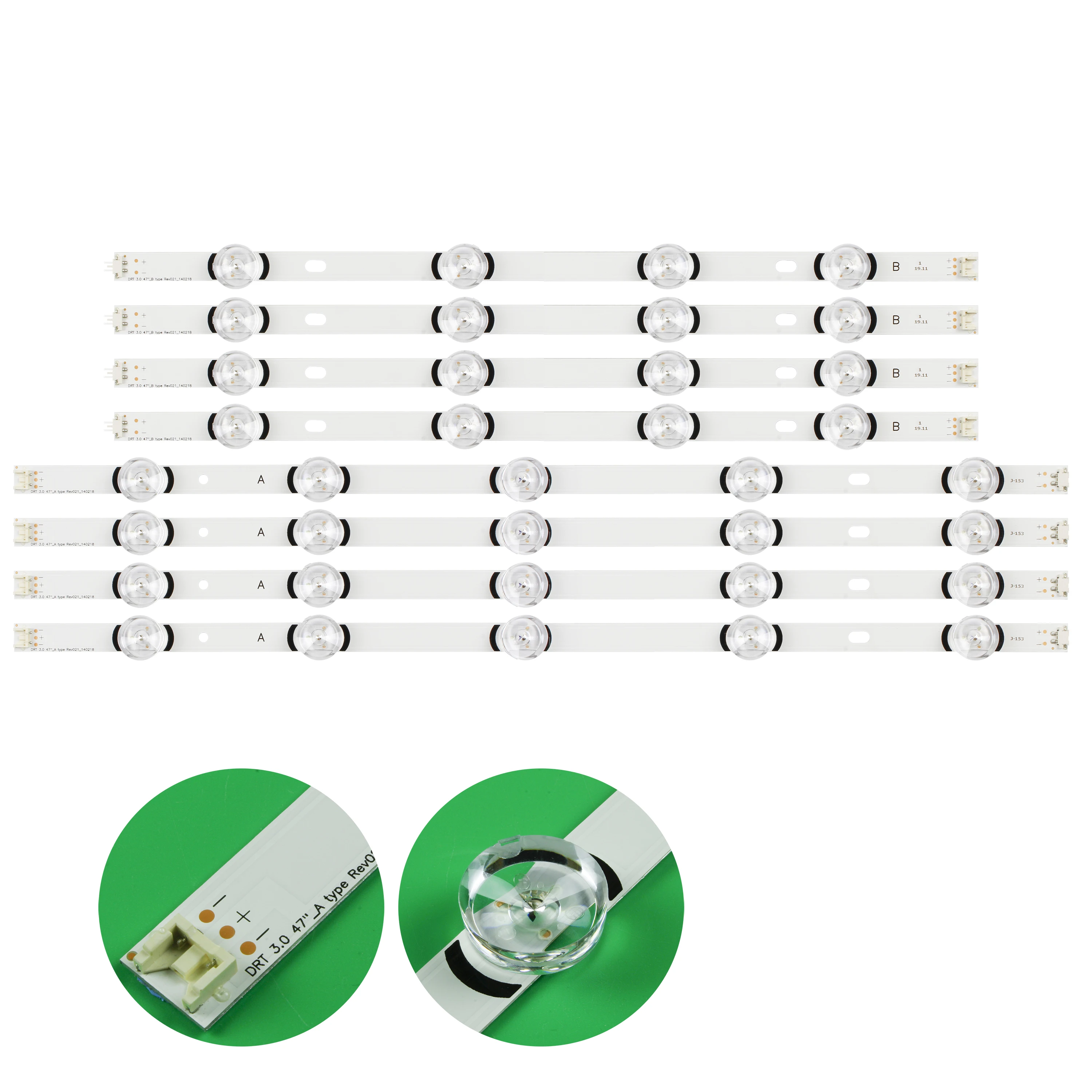 Tira Retroiluminação Led para lg 47ly340c 47lb6500 47gb651c 47lb570b 47lb5600 47lb5800 6916l1780a 6916l-1779a 6916l-1948a 6916l-1949a