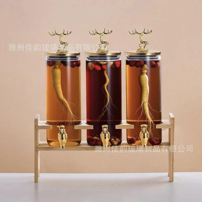 고붕규산 유리 음료 콜라 디스펜서, 뷔페 레스토랑 주스 디스펜서, 수도꼭지가 있는 대용량 와인 디스펜서, b