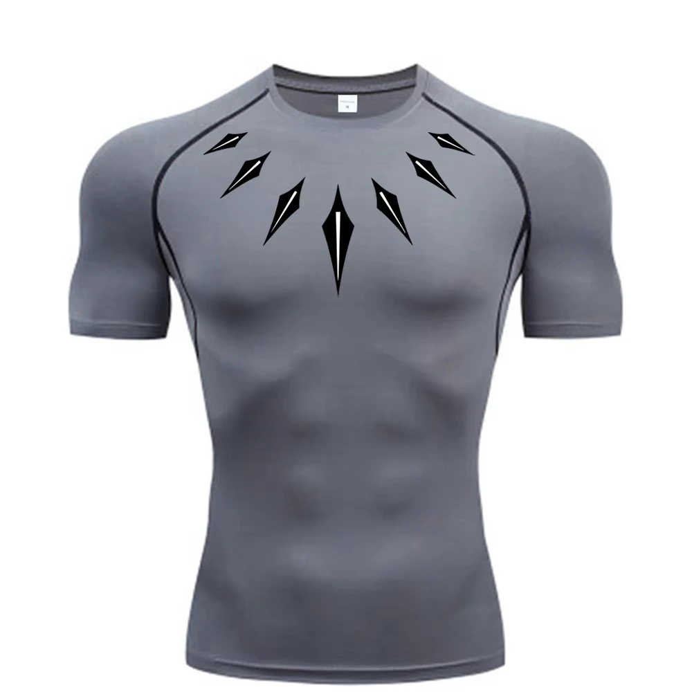 Anime Herren Kompressionsshirt Fitness Sport Laufhose Gym T-Shirts Athletisches Workout Quick Dry Tops T-Shirt Sommer – Detail 6