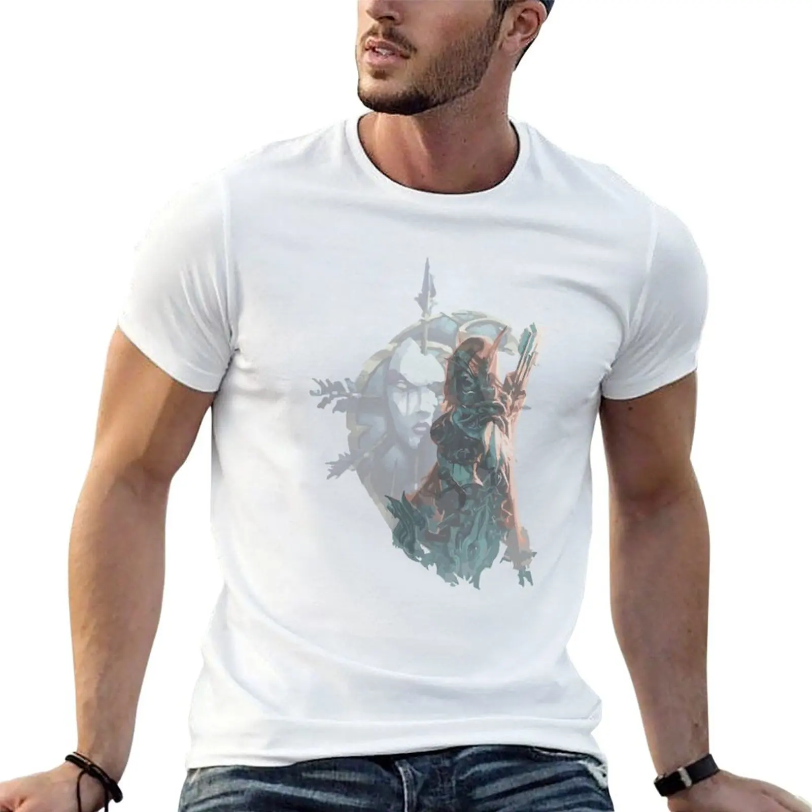 

Sylvanas - Queen of the Undeads T-shirt kawaii clothes anime clothes customs mens plain t shirts
