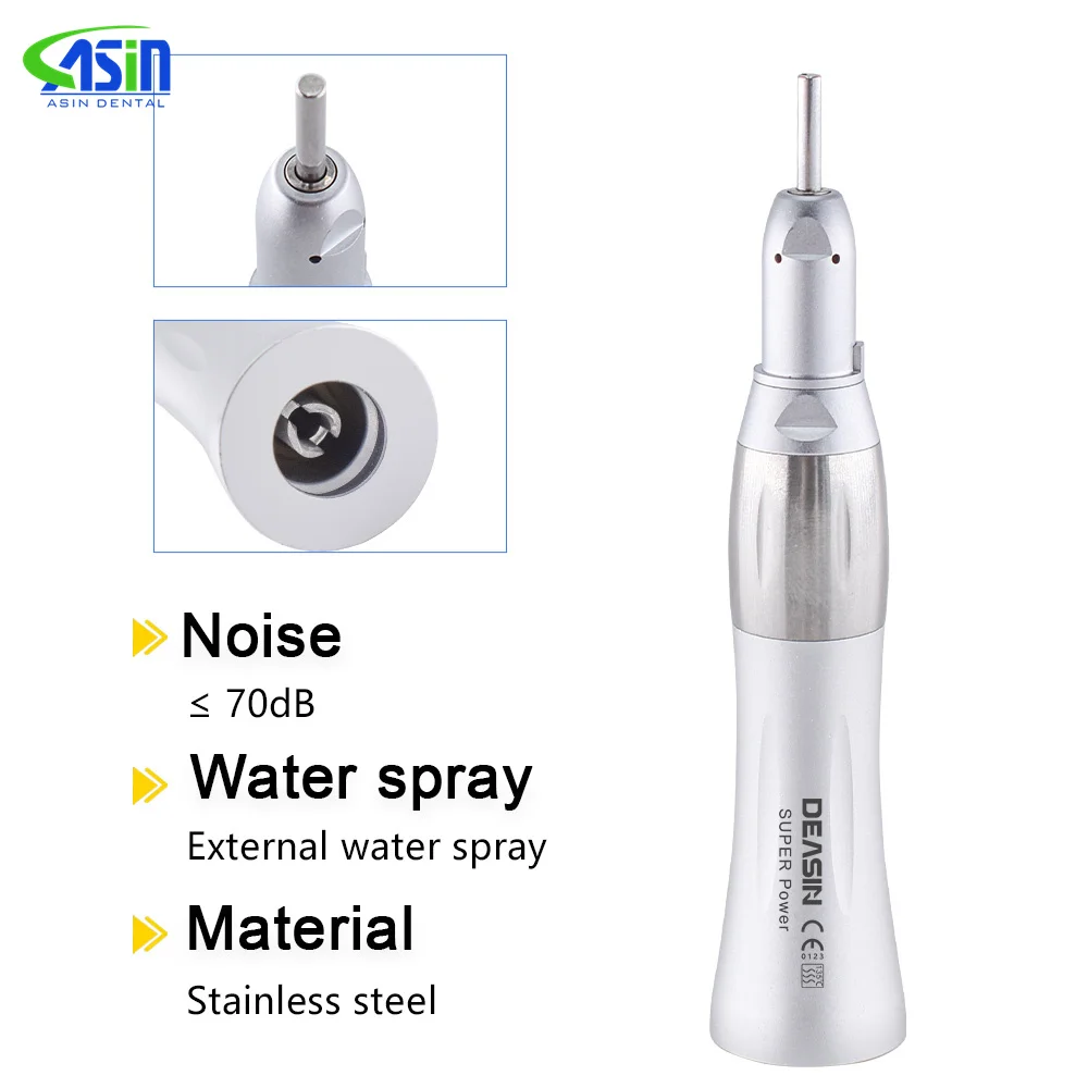 DEASIN-piezo de mano Dental recto de baja velocidad, relación de 22.000 RPM 1:1 para motores tipo E de laboratorio, herramientas de dentista
