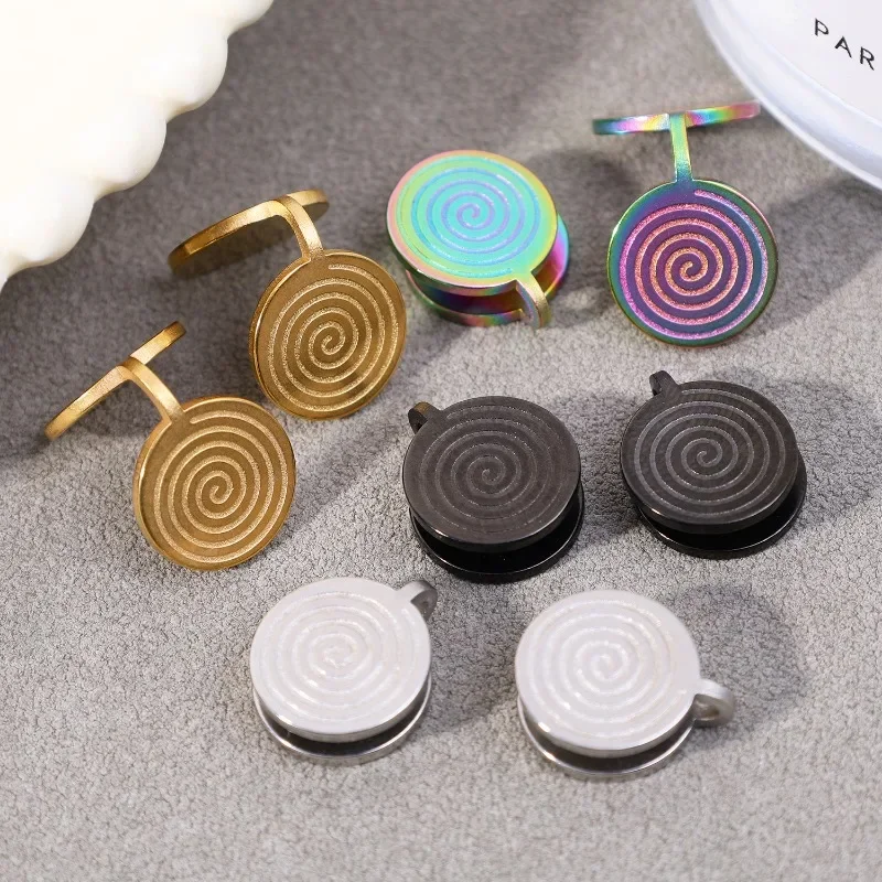 for Swelling Pressure Earrings Non Piercing Earrings Stainless Steel Keloid Pressure Earrings Black Color Jewelry Accessories 6