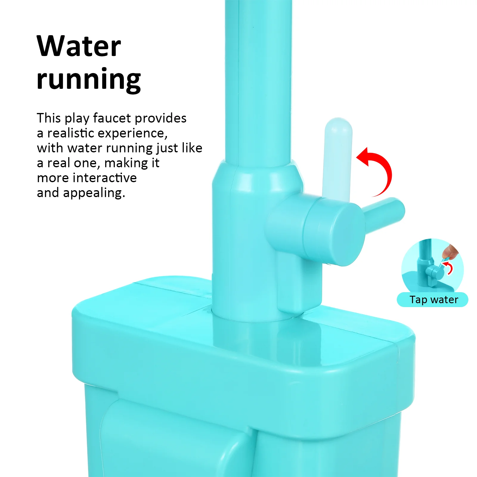 Kitchen Sink Toy Play Kitchen Faucet Replacement Toy Sink Faucet Play Kitchen Accessories Kids Toddlers Boys Girls 4