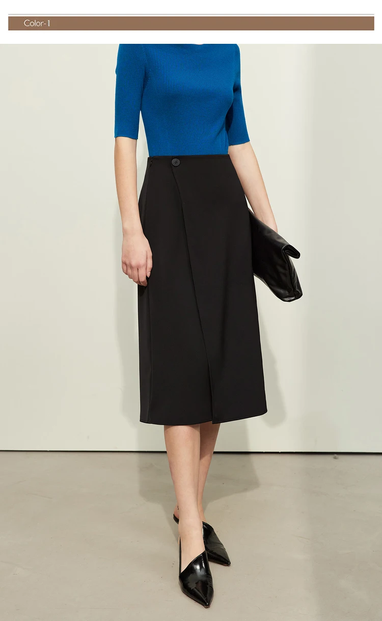 ワンピース AMI Women Mid Skirts FDR066AC0014 001 NERO Black Scae8898342134422a2bb44615cad7