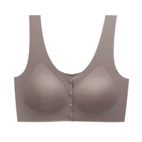 Women's Soft and Comfortable Ultra-thin Breathable Front Opening Bra with No Trace Breathable Gathering Anti Sagging Underwear