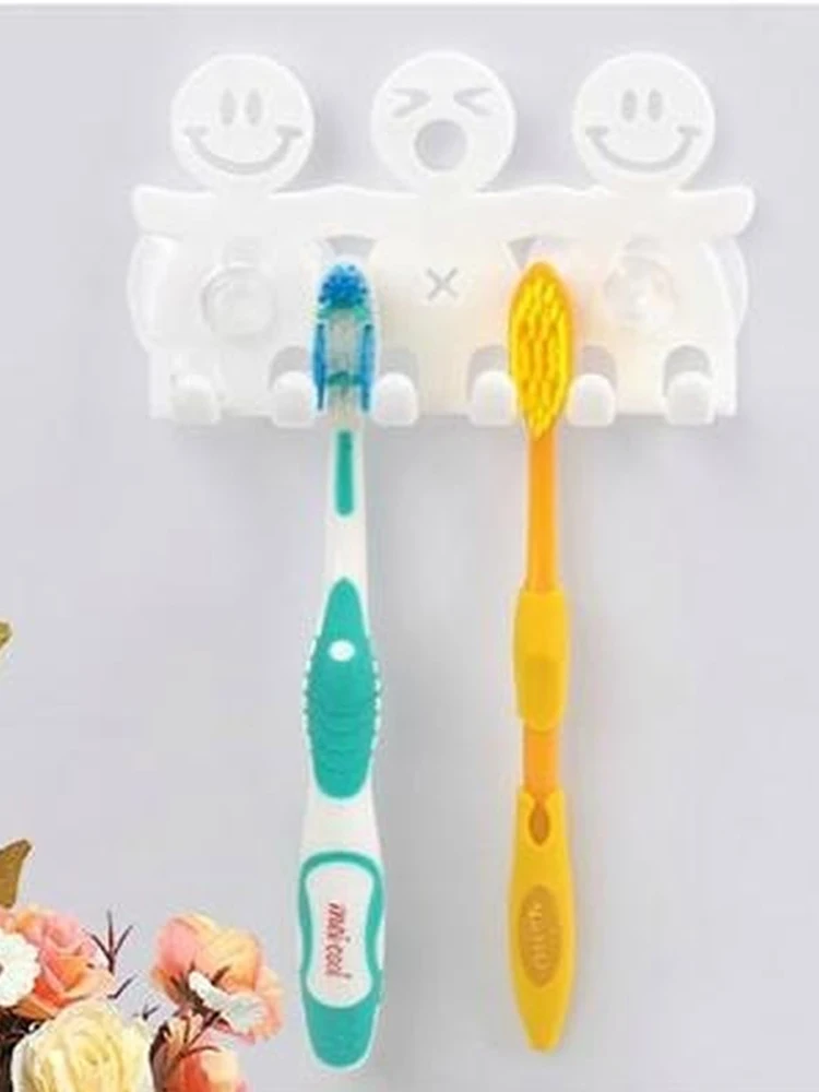 Description Picture 5 of itemPortable Home Suction Hooks 5 Position Tooth Brush Holder Bathroom Sets Cute Cartoon Sucker Toothbrush Holder Key Hook Kids Gift
