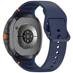 Premium Silicone Watch Strap - Custom Replacement Wristband - Watch 8 Classic 46mm (Midnight blue)