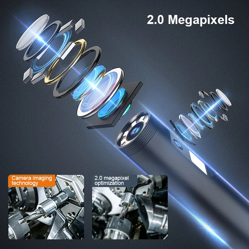 OEM 산업용 파이프 내시경 자동차 엔진 수리 도구 8mm 경질 10m 5인치 화면 IP67 HD 사진 비디오 휴대용 내시경 카메라