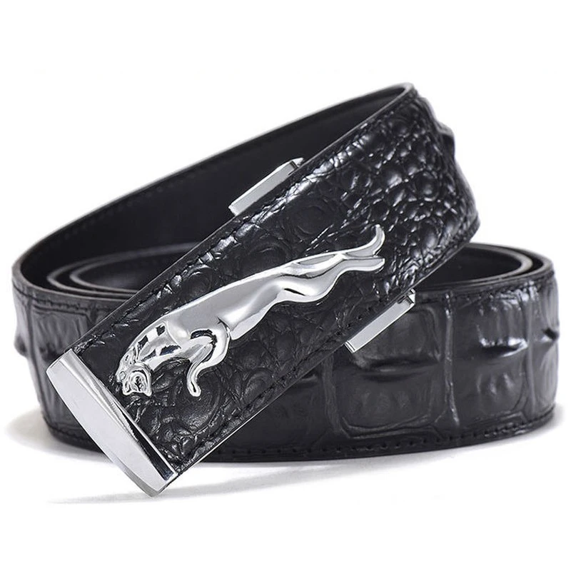 MUSENGE Designer Jaguar luxury genuine Leather men Belts For Men