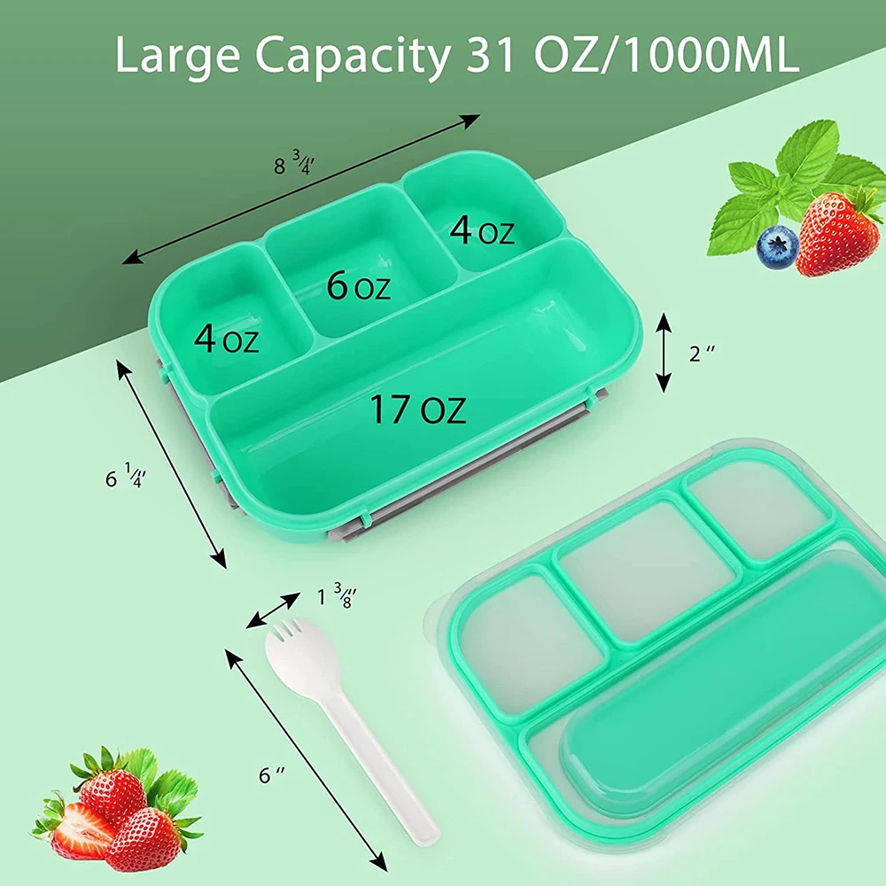 GUNOT Glass Lunch Box Microwavable Bento Box Silica Gel Lid Compartments  Leakproof Food Storage Container For Food Snack - Price history & Review, AliExpress Seller - GURET Lifestyle Store