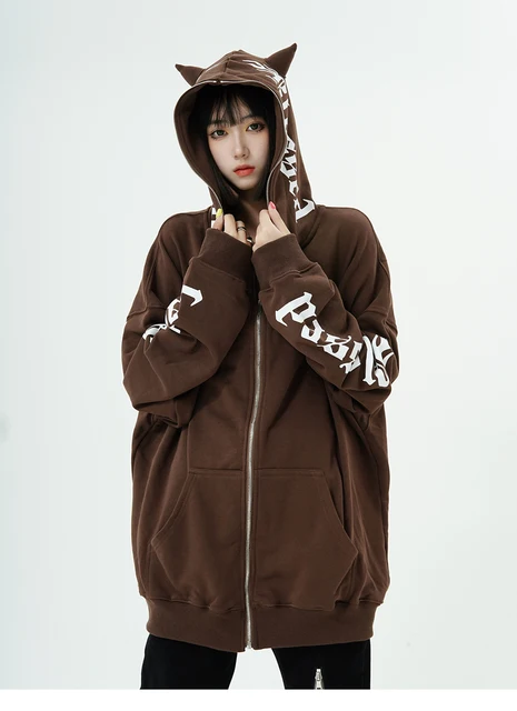 Hoodies Masculinos Moletons Hip Hop Asa De Morcego Escuro Chifre Do Diabo  Gótico Com Zíper Jaqueta Com Capuz Masculino Feminino Oversized Moletom Roupas  Kawaii Inverno Harajuku Y2k W0313 De $62,81