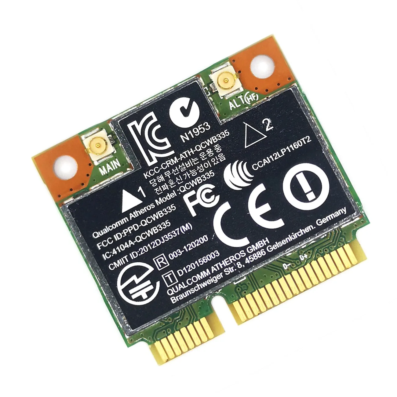 Hot sale AR9565 WiFi Card QCWB335 Mini PCIE Bluetooth 4.0 150Mbps 2.4G for XP Win7 Win8 Linux System