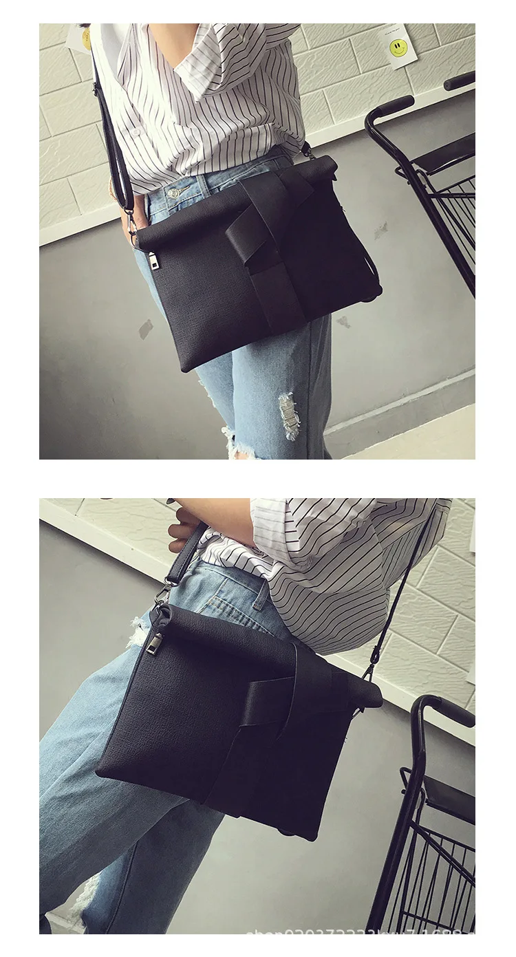 New Clutch Trend Contrasting Color Bag Envelope Bag Tramp Tote Bag Women's Fashion Simple Large Bag Messenger Bag