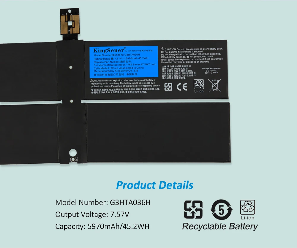 Microsoft superfície laptop 1769 bateria