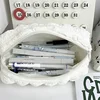 1PC Cosmetic Bag Makeup Pouch Solid Color Pencil Case Creative Pillow Bag School Supplies Stationery Box Cosmetic Organizer 4